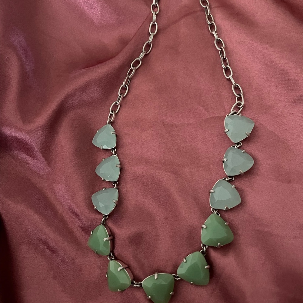 Stella dot necklace multi color light green and blue
